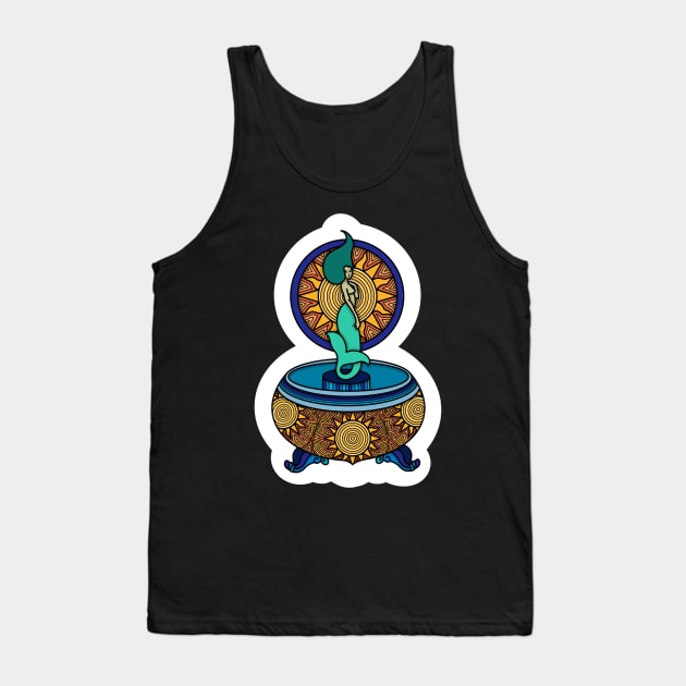 Mermaid Music Box Tank Top by astroashleeart